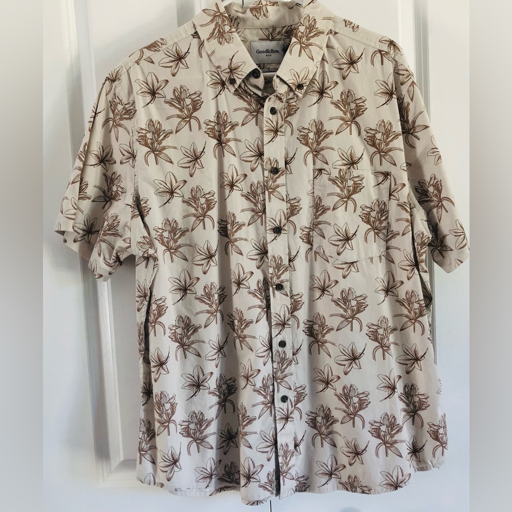 🔥 LAST CHANCE - Goodfellow Men’s XL Button Down Casual Floral Print Shirt